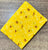 Yellow and Maroon Sanganeri Hand Block Printed Pure Cotton Fabric with musical instrument and Devnagri print