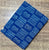 Blue and White Sanganeri Hand Block Printed Pure Cotton Fabric with tabla (musical instrument) and Devnagri print