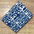 Blue and White Sanganeri Hand Block Printed Pure Cotton Fabric with abstract designs