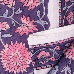 Precut 0.5 meter - Sanganeri Hand Block Printed Cotton Fabric