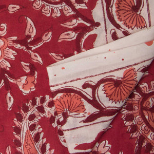 Precut 0.25 meters -Sanganeri Hand Block Printed Cotton Fabric