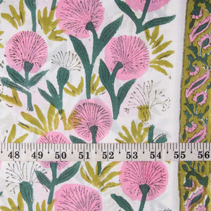 Sanganeri Hand Block Printed Cotton Fabric