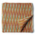 Precut 1 meter -Orange & Blue Ikat Pochampally Woven Cotton Fabric