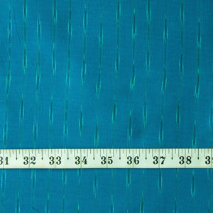 Precut 1 meter -Blue Mercerised Ikat Pochampally Woven Cotton Fabric