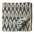 Precut 0.5 meters -Grey Mercerised Ikat Pochampally Woven Cotton Fabric