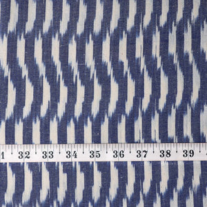 Blue Ikat Pochampally Woven Cotton Fabric