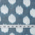 Blue & Off white Ikat Pochampally Woven Cotton Fabric