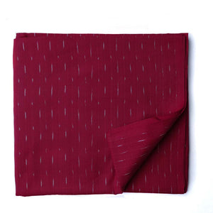 Precut 1 meter -Red Ikat Pochampally Woven Cotton Fabric