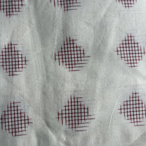Precut 1 meter -Double Ikat Pochampally Woven Cotton Fabric