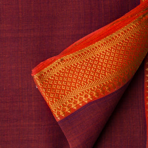 Precut 0.75 meters -Original Mangalgiri Handloom Cotton Fabric with Golden Border