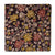 Black and yellow Kalamkari Screen Printed Cotton Fabric with floral and fish design