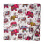 Multicolour Red and Blue Screen Printed Pure cotton fabric with elephant design