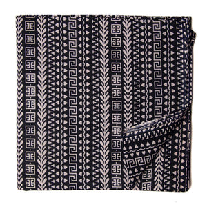 Black and white Screen Printed Pure cotton fabric with abstract design