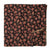 Red and Black screen printed cotton fabric with floral design