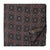 Black and blue screen printed cotton fabric with floral design