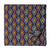 Red and blue screen printed cotton fabric with man with floral design
