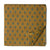 Green and yellow screen printed cotton fabric with man with floral design