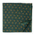 Green and yellow screen printed cotton fabric with man with floral design