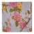 Grey and Pink Screen Printed Pure Cotton Fabric with floral design