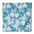 Blue and White Screen Printed Pure Cotton Fabric with floral design