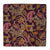 Brown and Green Screen Printed Pure Cotton Fabric with Floral Design