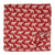 Off White and red Screen printed pure cotton fabrics with elephant animal print