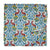 Blue and Maroon Screen printed Pure Cotton Fabric with peacock bird print