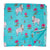 Pink and Blue Screen printed Pure Cotton Fabric with bull animal print