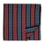 Blue and Maroon Screen printed Pure Cotton Fabric with abstract and lines print