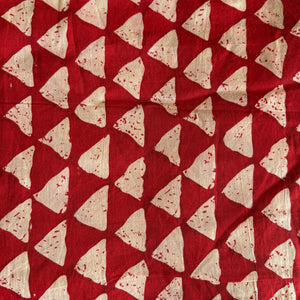 Precut 0.75 meters -White Printed Cotton Fabric