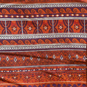 Precut 0.75 meters -White Printed Cotton Fabric
