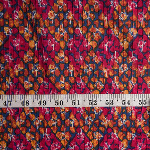 Printed Cotton Fabric with Pintucks