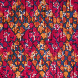 Printed Cotton Fabric with Pintucks