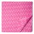 Pink floral screen printed cotton fabric