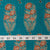 Precut 0.75 meters -Blue & Red Textured Printed Cotton Fabric