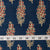 Precut 0.25 meters -Beige & Blue Textured Printed Cotton Fabric