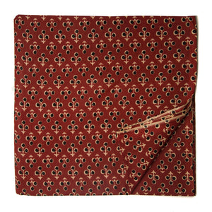 Black and Maroon Screen printed Pure Cotton Fabric  with floral print