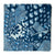 Indigo and white Screen printed cotton with floral design