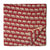 Red and off white Screen printed cotton with kantha elephant design