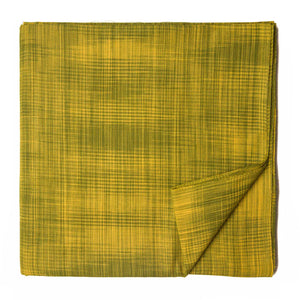 Yellow and Green South Cotton Jacquard Fabric with brush finish