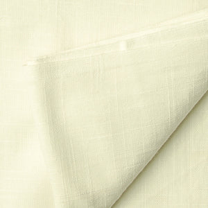 Precut 1 meter -Off White Plain Textured Cotton Slub Fabric