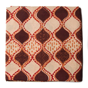 Precut 0.50 meters -Bagru Dabu Handblock Printed Cotton Fabric
