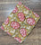 Red and Green Sanganeri Hand Block Printed Cotton Fabric with floral design