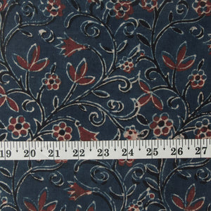 Precut 0.50 meters -Ajrakh Hand Printed Natural Dyed Cotton Fabric