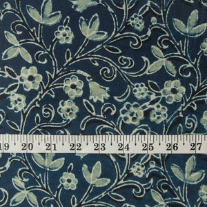 Precut 0.50 meters -Ajrakh Hand Printed Natural Dyed Cotton Fabric