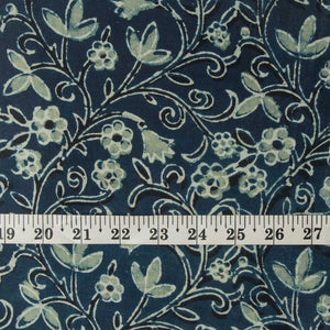 Precut 1 meter -Ajrakh Hand Printed Natural Dyed Cotton Fabric
