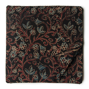 Ajrakh Hand Block Natural Dyed Cotton Fabric