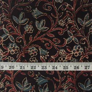 Precut 0.50 meters -Ajrakh Hand Printed Natural Dyed Cotton Fabric