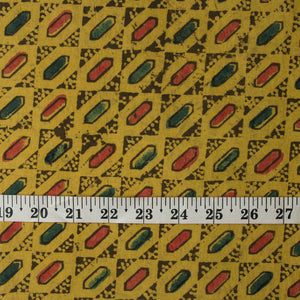 Precut 0.50 meters -Ajrakh Hand Printed Natural Dyed Cotton Fabric