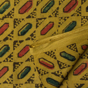 Precut 0.50 meters -Ajrakh Hand Printed Natural Dyed Cotton Fabric
